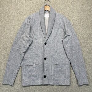 BZR‎ Men's Gray Shawl Collar Cardigan Sweatshirt Jacket Size Medium